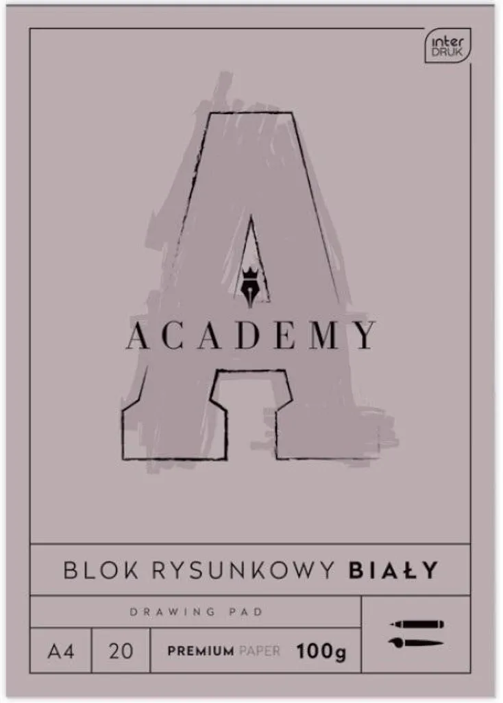 Cahier de dessin A4 Academy - Set de 10 Blocs de 20 Feuilles Blanches