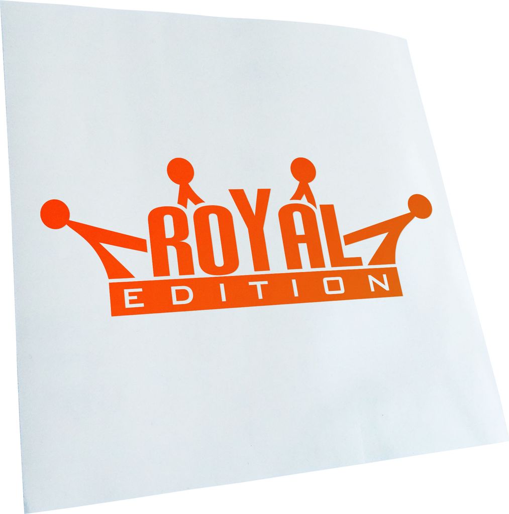 Kiwistar - Autoaufkleber - Royal Edition - Neonorange - 50x18cm - Aufkleber für Auto, Laptop, Fahrrad, LKW, Motorrad mehrfarbig JDM Decal Racing