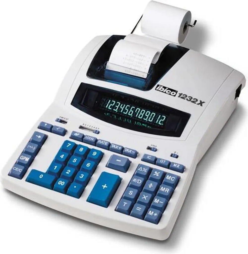 Calculatrice à impression thermique Ibico 1232X pour comptabilité