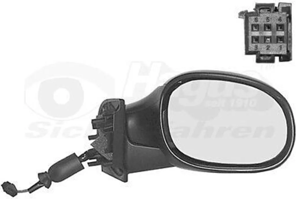 Réparer rétroviseur Citroën C3 I droit Van Wezel 0925808 non chauffé