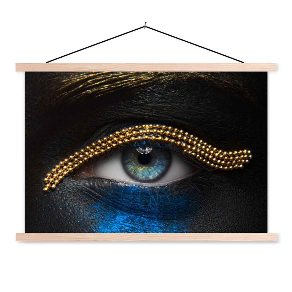 MuchoWow® Textilposter Frau - Augen - Make-up - Luxus - Produktbild 