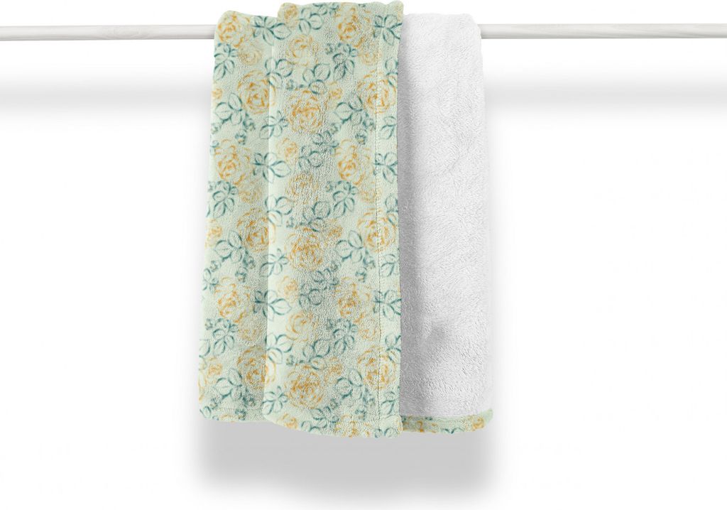 ABAKUHAUS Blumen Weich Flanell Fleece Decke, Flüchtige Garten Rosen-Muster, Gemütlicher Plüsch für den Innen- und Außenbereich, 125 x 175 cm, ...