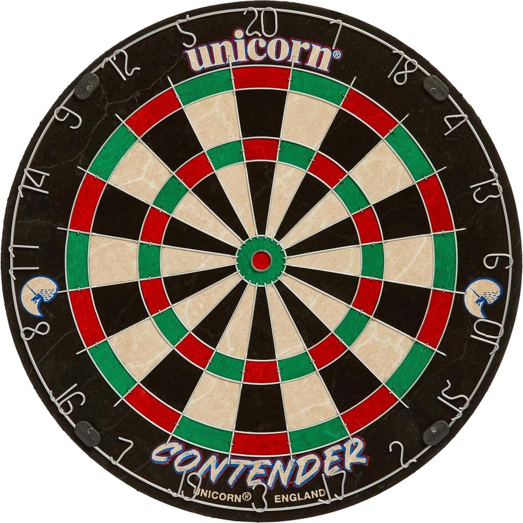 Contender Fun Learning Beginner Trainer Dartbord - Größere Trebles - Doppel - Wettbewerbsqualität Sisal Bord