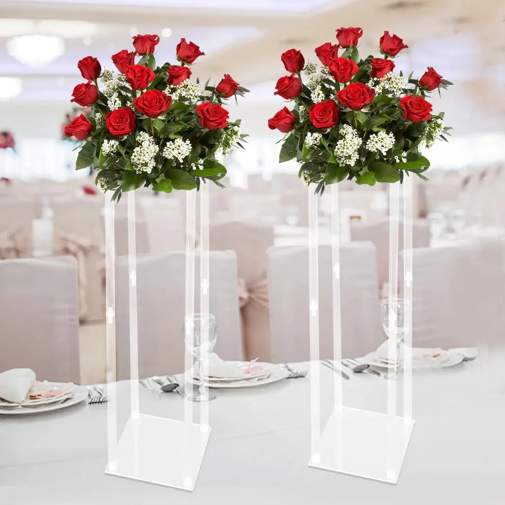 Support de fleurs pour réception et centre de table de mariage chic