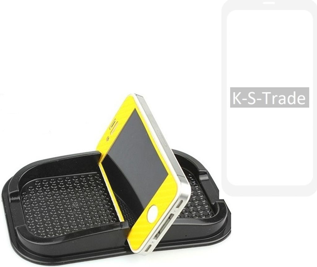 K-S-Trade Auto Anti Rutsch Matte Smartphone-Halter kompatibel mit Xiaomi Redmi Note 9 Haft Pad Armaturenbrett Handy-Halterung Silikon