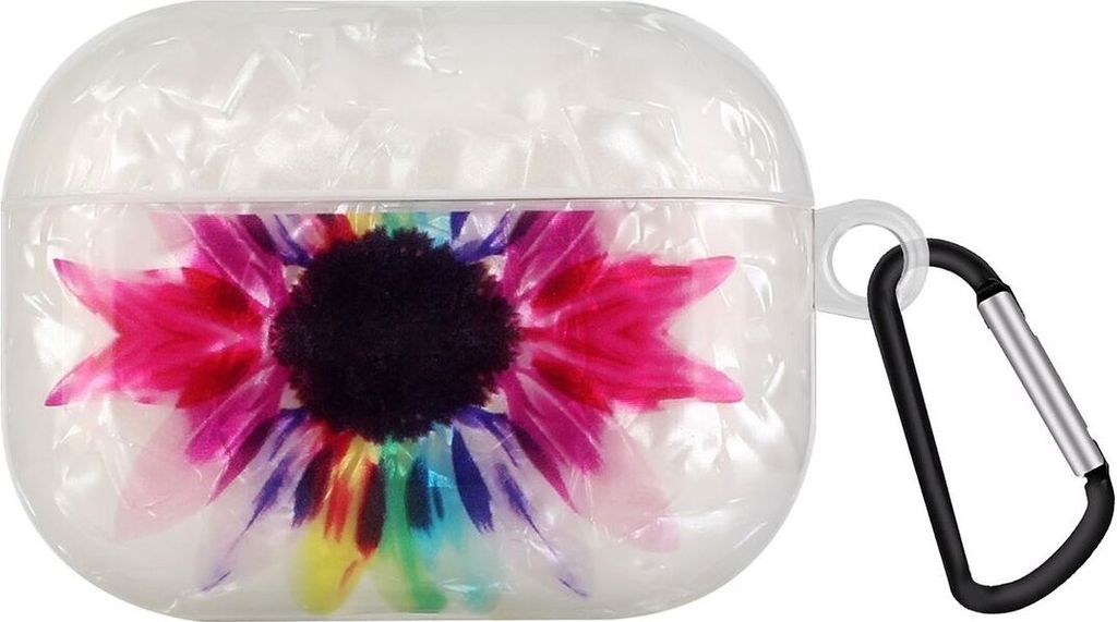 König Design Hülle kompatibel mit Apple AirPods Pro Kunststoff Full Cover Handyhülle - Case Farbenfrohe Sonnenblume