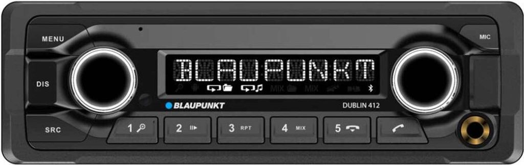 Blaupunkt Dublin 412 | Heavy Duty | FM | Bluetooth | 1-DIN Autoradio