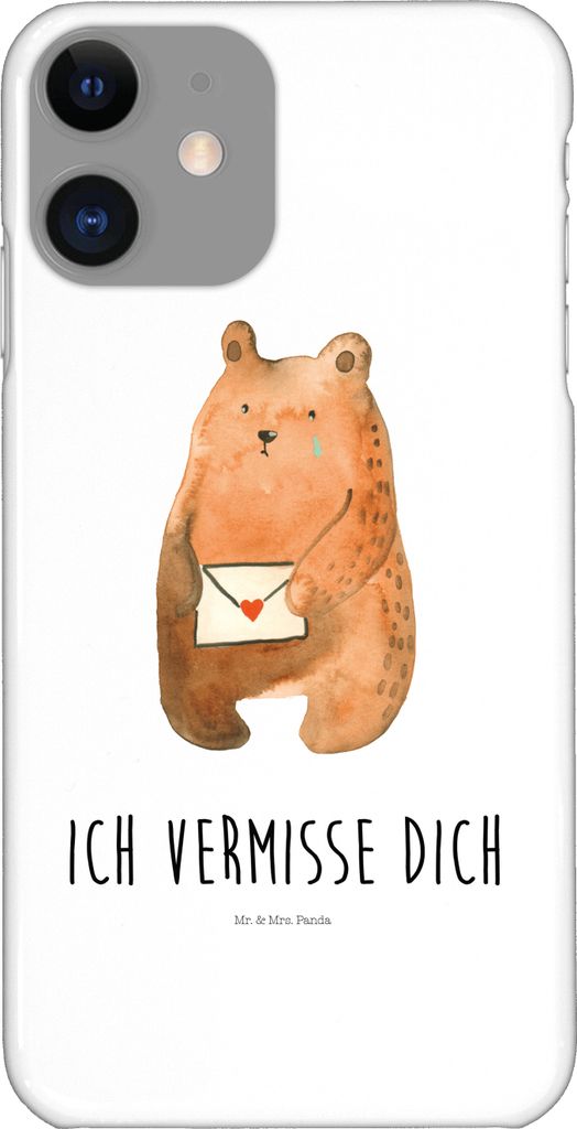 Mr. & Mrs. Panda Iphone 11 Handyhülle Bär Vermissen - Weiß - Geschenk, Liebeskummer, Cover, Verreist, Freundin, Freund, Handy Schutzhülle, Smar...