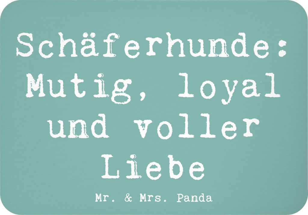 Mr. & Mrs. Panda magnet Spruch Schäferhunde Freundschaft - Meeresbrise - Geschenk, whiteboardmagnet, Kühlschrankmagnet, Hunderassen, zettelhalter...