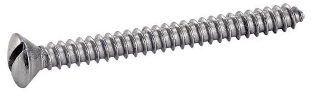 200 Vis à Tôle Tête Fraisée Bombée Fendue 3.9x38 mm Inox A2 D-Work