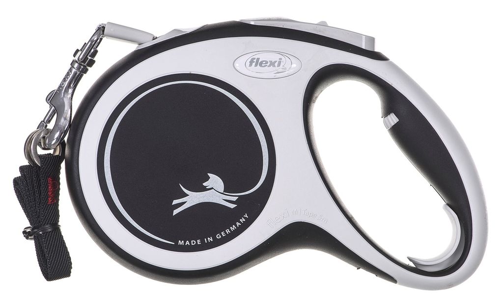 Flexi New Comfort M Tape 5 m Black Dog Retractable lead Immagine del prodotto 