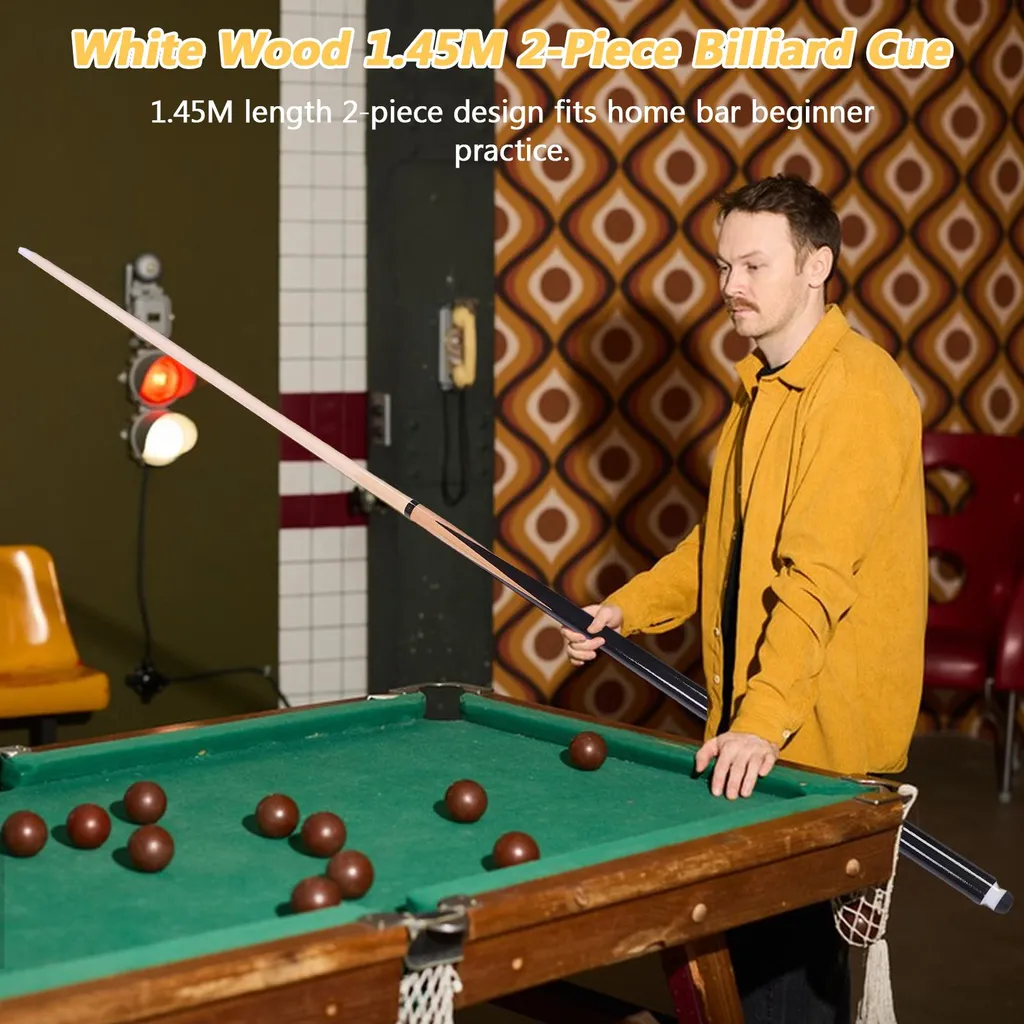 Canne de billard démontable 1,45 m pour usage domestique et bars