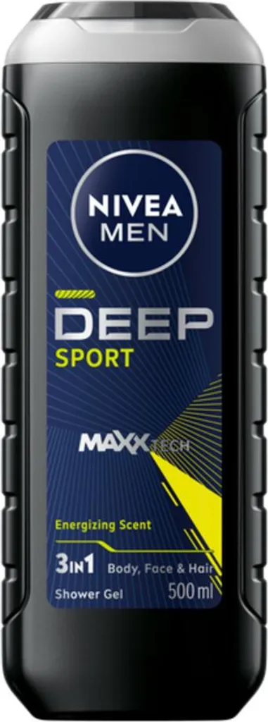 NIVEA MEN Deep Sport Gel 500ml - Igiene Sportiva Biodegradabile