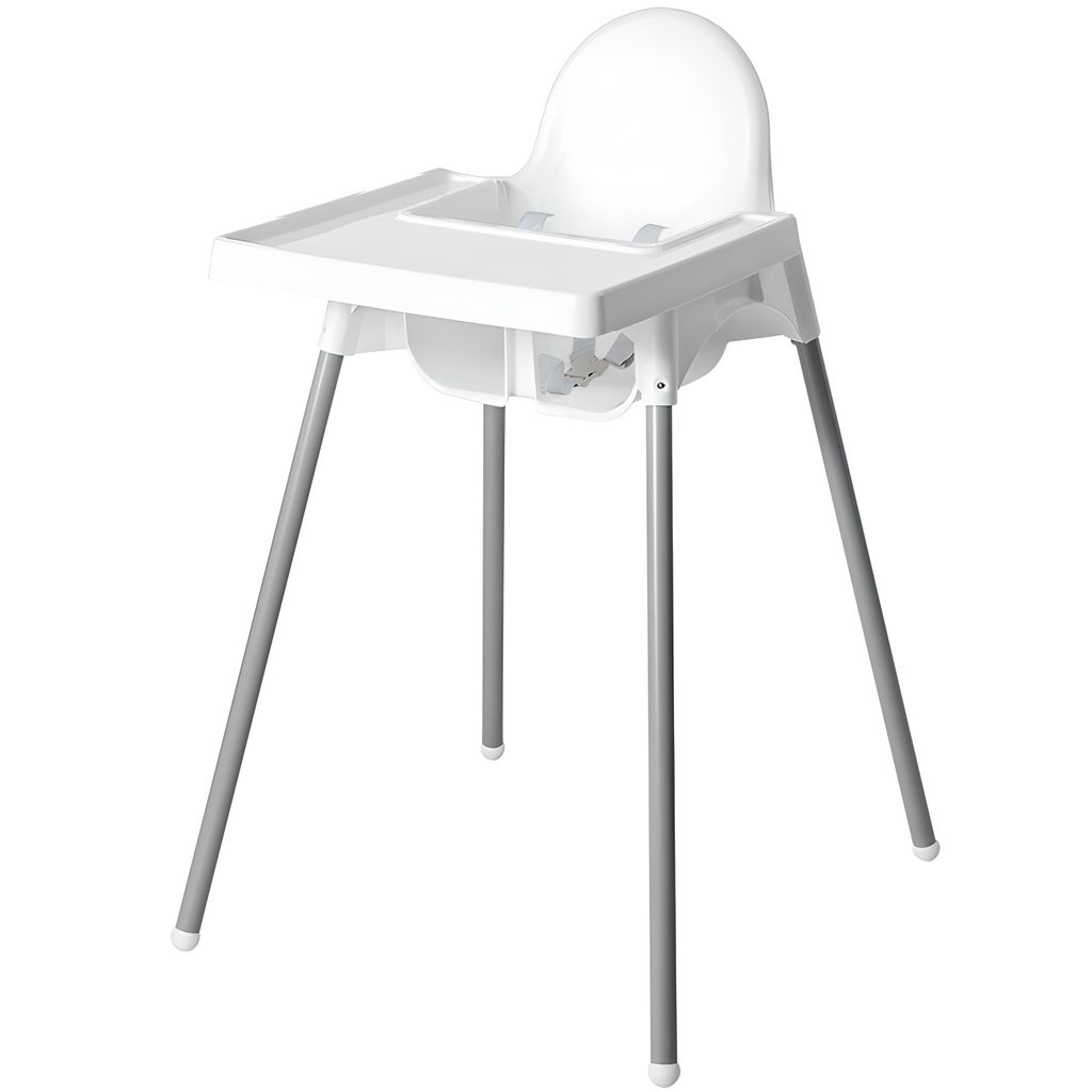 Hochstuhl Kinderhochstuhl Babystuhl Tablett Fütterungssessel Kleinkind Tisch Sitz Stuhl Kombihochstuhl Säuglingsernährung Klappbar Weiß 90cm Retoo