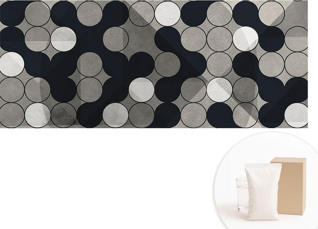 Fototapete - Wandbilder für Wohnzimmer - 208x146 cm - Dekorative Wandfolie - Modernes Design für Wanddekoration - Tapeten für Innenräume - Geom...