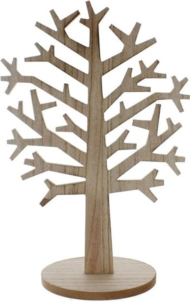 Standdeko - Baum - aus Holz - ca. 30 x 13 x 46,5 cm