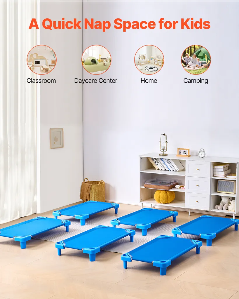 Lit de sieste empilable gain de place pour crèche, Solution pack de 6 - 6