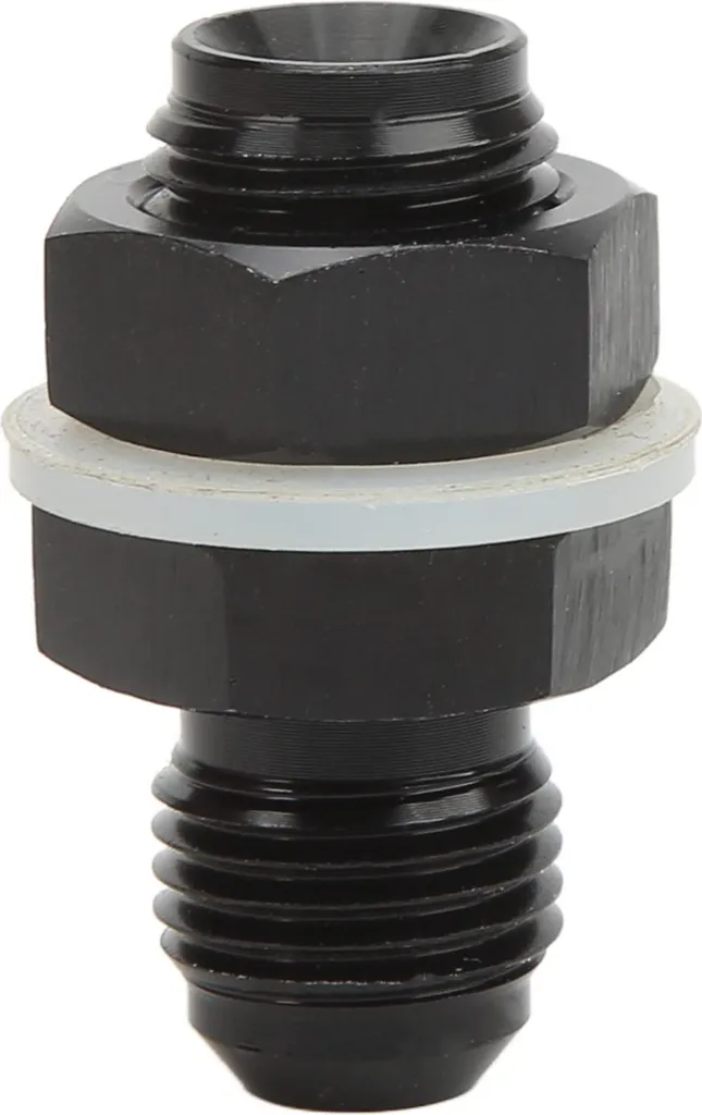 Raccordo AN6 Bulkhead Cella Combustibile Alluminio 6061-T6 Nero - 4