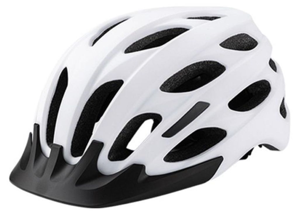 INF Mountainbike Helm PC+EPS Erwachsene LED belüftet verstellbar Visier Weiß M