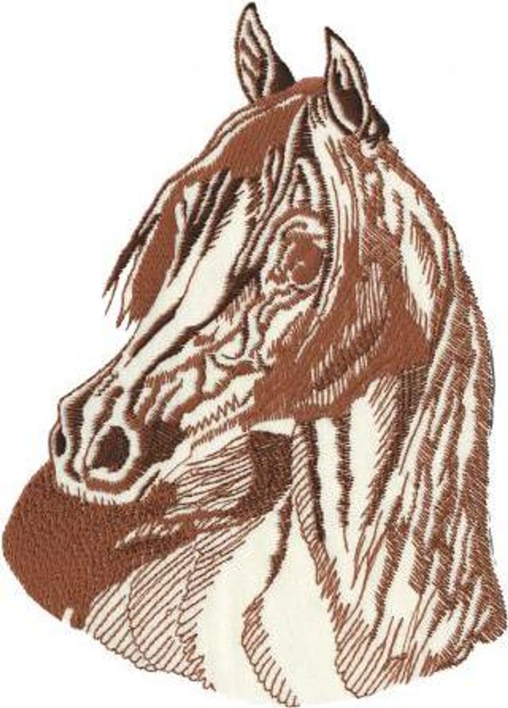 XXL Aufnäher Patches - Pferdekopf braun - 08590 Gr. ca. 15 x 20 cm