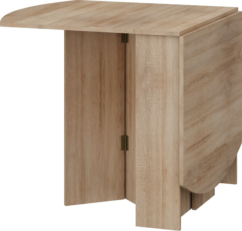 Table à manger pliable et extensible chêne clair pour petite cuisine