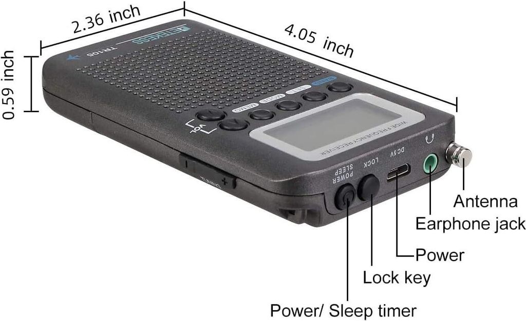 Retekess TR105 Air Band Rádiový prijímač Prenosný FM AM SW Obrázok produktu 5