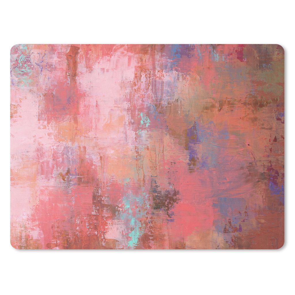 MuchoWow Mauspad Mousepad Ölgemälde mehrfarbig 23x19 cm - Mousepads - Maus Mat - Pad - Mausunterlage - Schreibtischunterlage - Mauspad