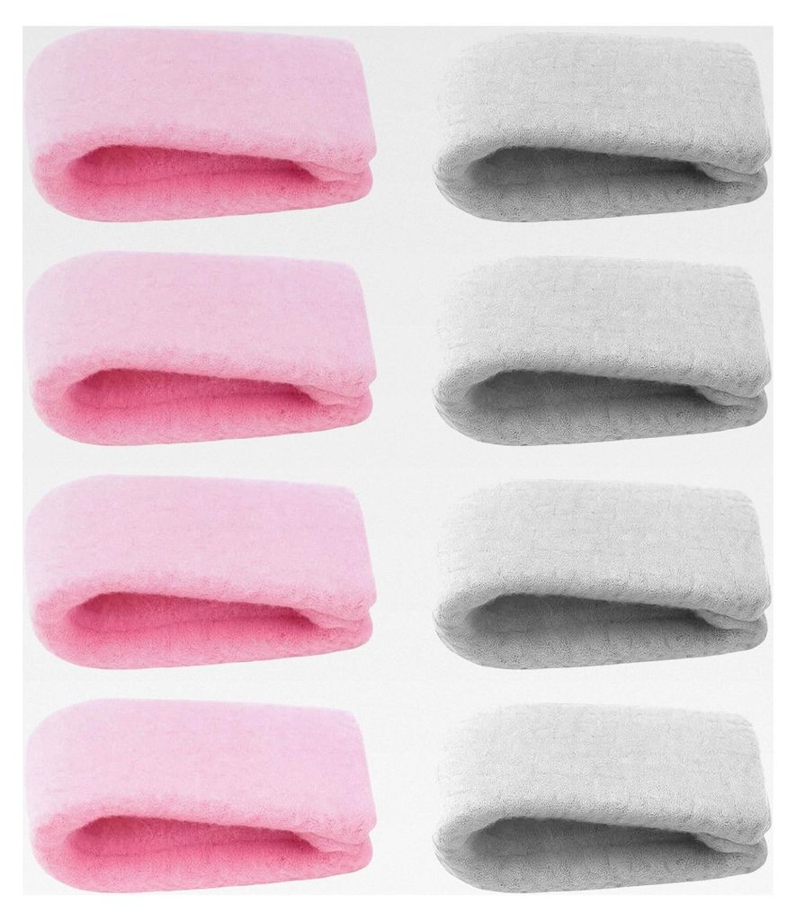 Bettdeckenhalter gegen Verrutschen, 8 Stück Clips für Bettdecken und Kissen, Bequeme Schlafausrüstung, Grau und Rosa