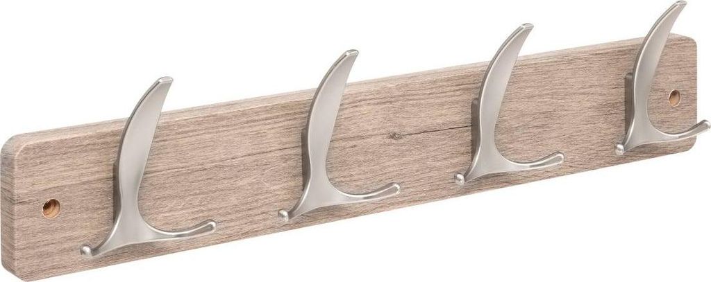 5 five simply smart - Kleiderhaken aly 4 köpfe b45cm helles holz grau