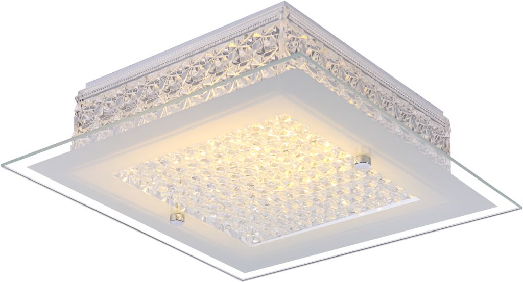 Globo Heidir Deckenleuchte Chrom Weiß, 1xLED; 49349 Produktbild 