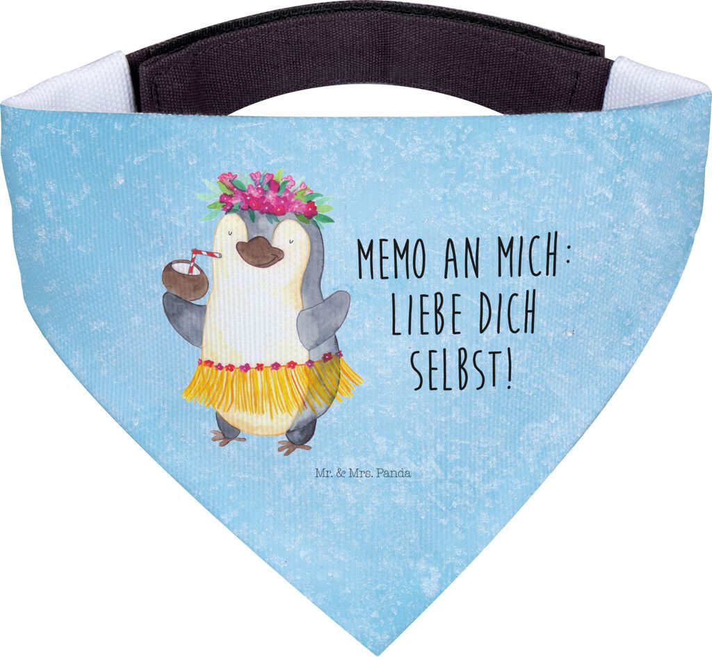 Mr. & Mrs. Panda Bandana Pinguin Kokosnuss - Eisblau - Geschenk, Selbstvertrauen, Hawaii, Halstuch Für Hunde, Schal, Hund, Hundehalstuch, Urlaub, ...