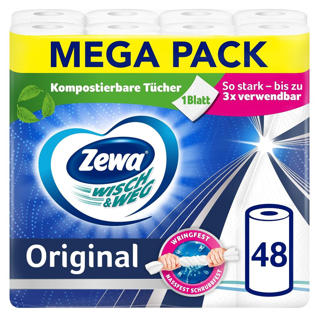 Zewa Wisch und Weg, originální kuchyňské utěrky, mega Obrázek produktu 