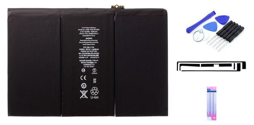 Ersatzakku Reparatur Set für Apple iPad 4 (A1389) 3,7V Produktbild 