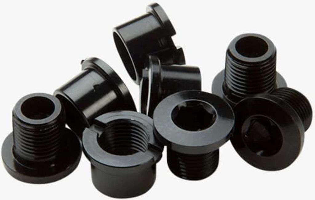 Race Face Kettenblattschrauben, M8x5.8mm, 4 Stk., Aluminium, schwarz - sicher...