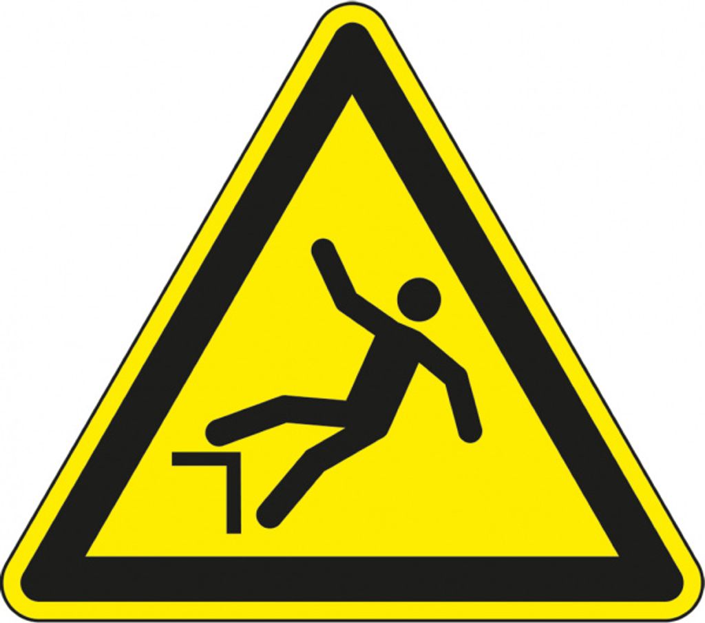 Dreifke® Warnschild Warnung vor Absturzgefahr, ASR/ISO, Produktbild 