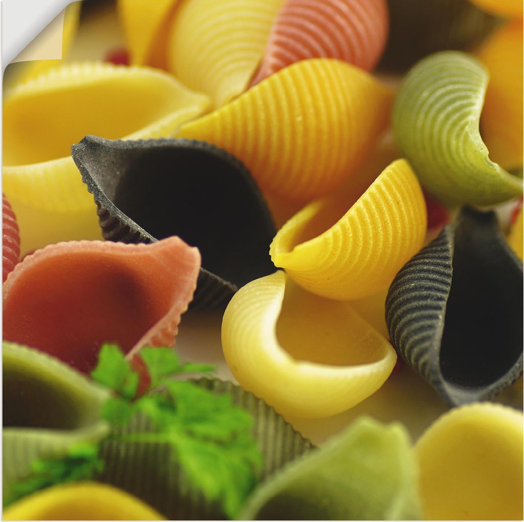 ARTland Wandbild, selbstklebend Bunte Pasta Größe: 100x100 cm