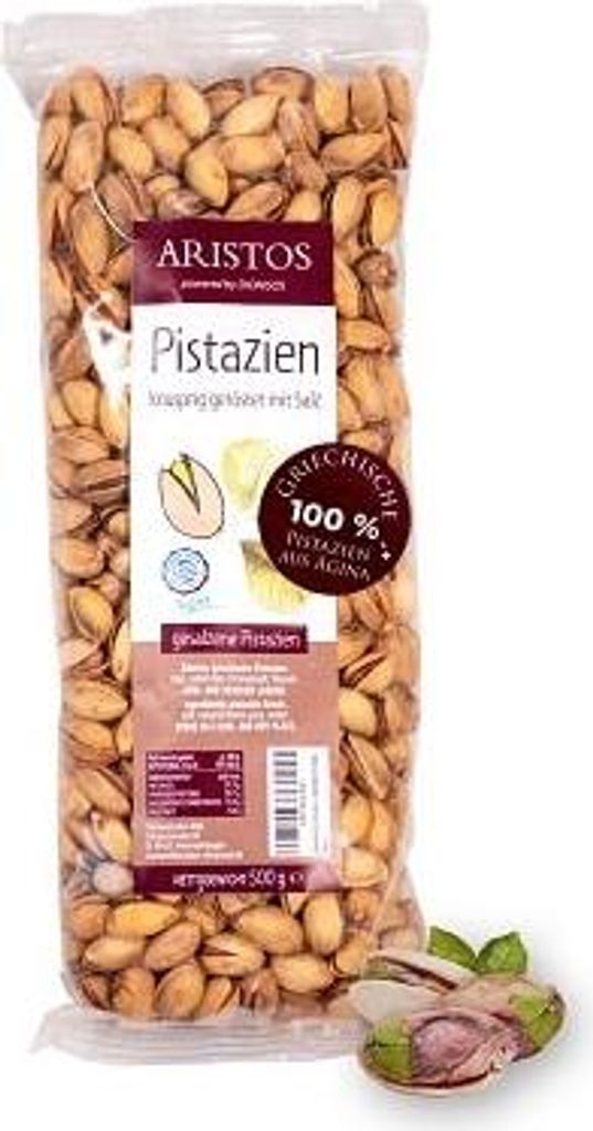 Aristos Griechische Pistazien Geröstet mit Meersalz 500 g Produktbild 1
