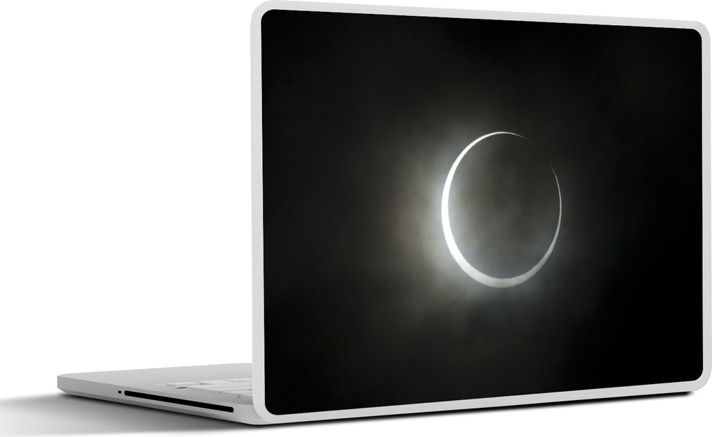 MuchoWow Laptop Aufkleber Sticker Cover Sonnenfinsternis in Japan 30x22 cm - Laptop-Sticker