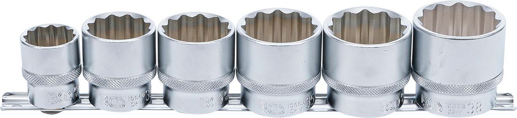 BGS 70102 Steckschlüssel-Einsatz-Satz, Zwölfkant , Antrieb Innenvierkant 12,5 mm (1/2") , SW 24 - 38