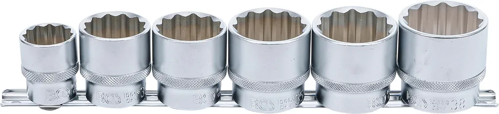 Kit Douilles 1/2 Anti-Ripage 24 à 38 mm pour Écrous Difficiles 12 Pans