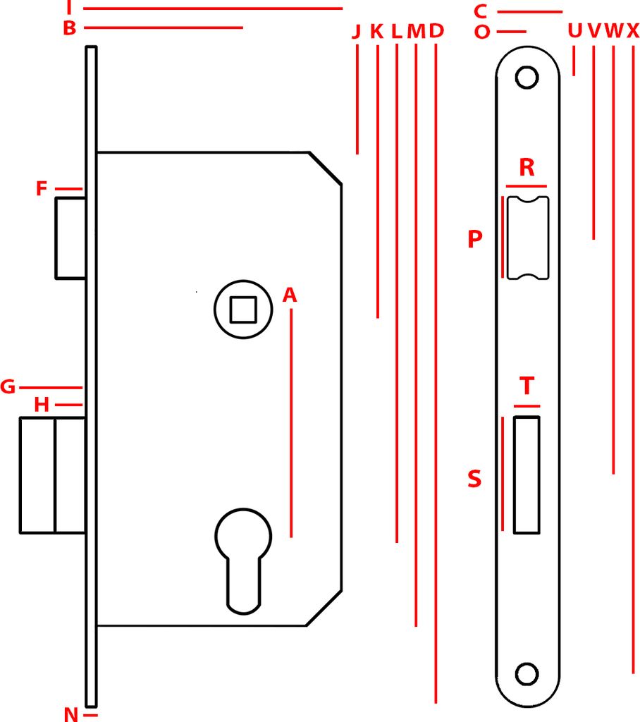 Serrure de porte de chambre Serrure encastrée de porte de Image du produit 