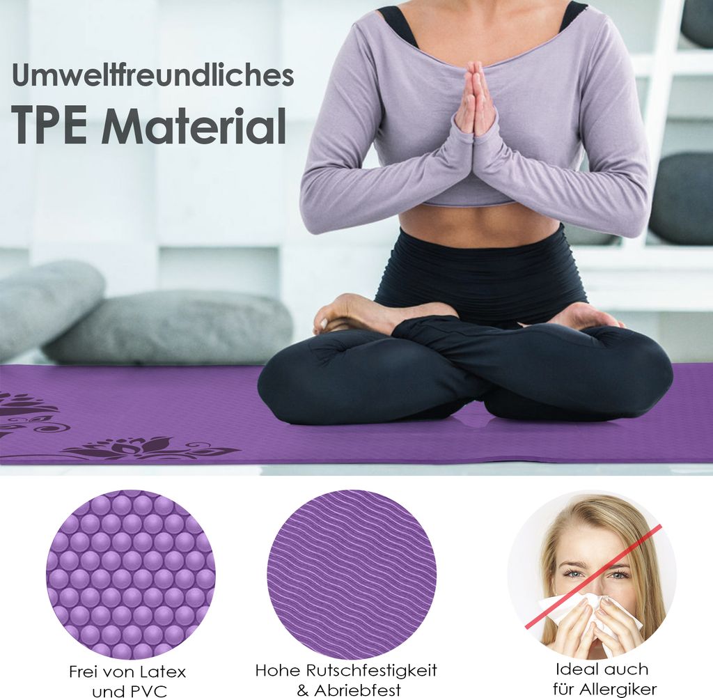 INTEY INTYM02-Pur Podložka na jogu Gymnastická podložka Obrázok produktu 5