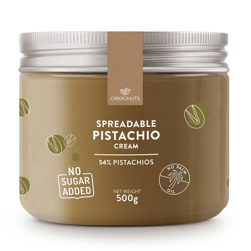 ORIGONUTS, Pasta Pistacjowa 54% Pistacji, Krem Pistacjowy, Zdjęcie produktu 
