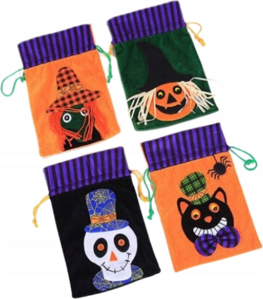 Bonbontüten mit Halloween-Motiven - 4er-Set