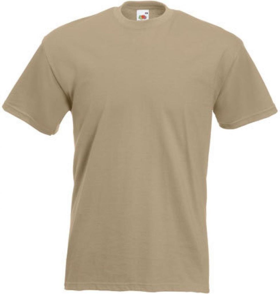 Fruit of the Loom 61-044-0 | Super Premium Herren T-Shirt - Farbe: Khaki - Größe: M