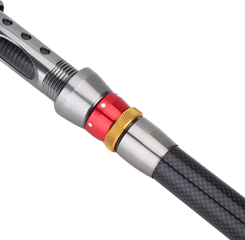 Canne à pêche fibre de carbone portable 2.7m, structure rigide légère - 3