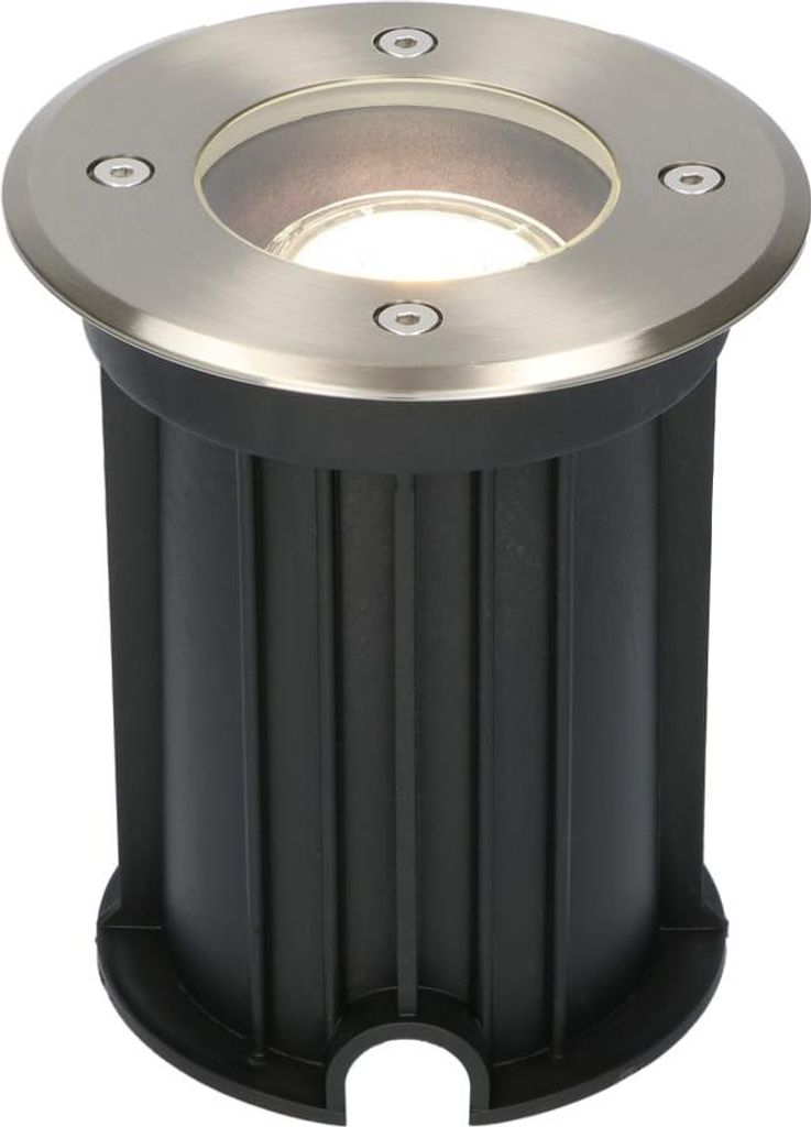 hoftronic LED Bodeneinbaustrahler 4W 345lm 4000K GU10 Dimmbar IP67 Edelstahl