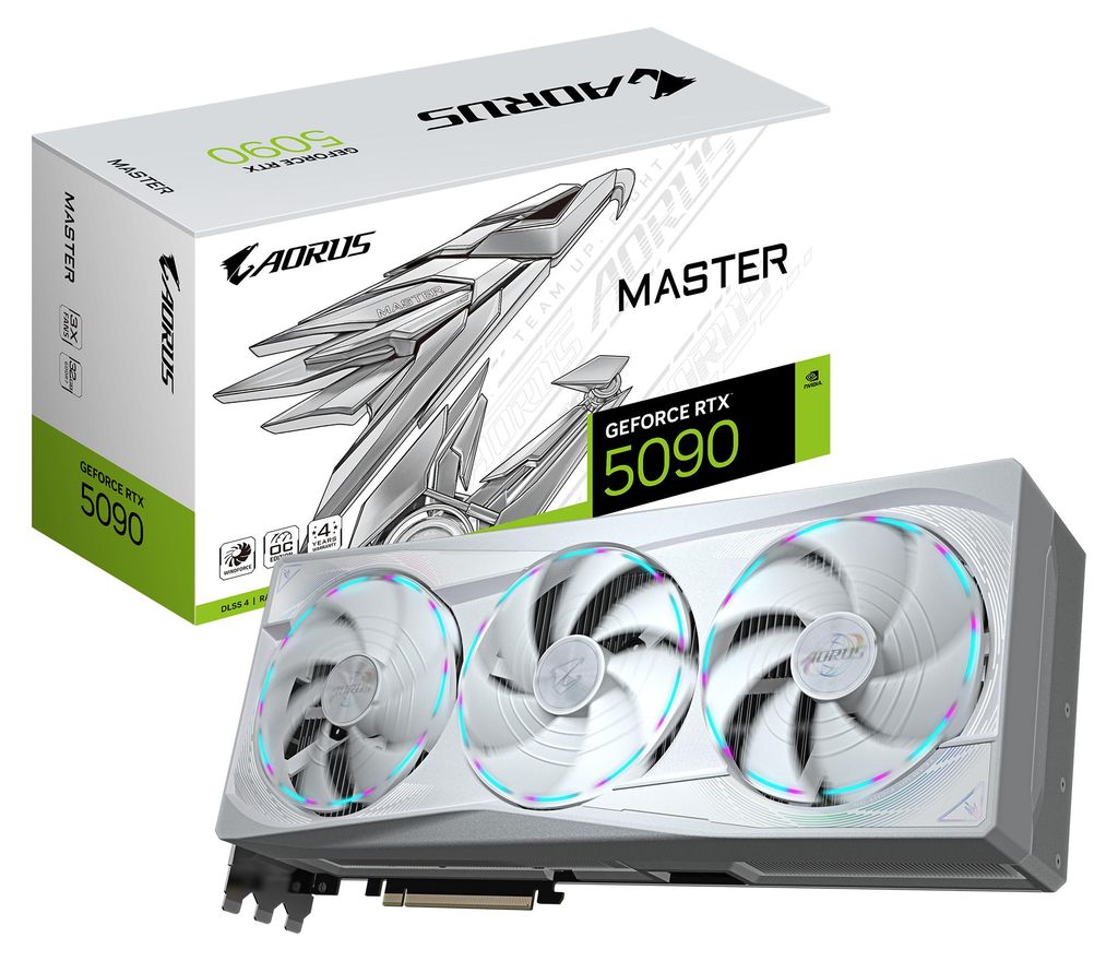 Gigabyte RTX5090 AORUS Master ICE 32GB GDDR7 HDMI 3xDP Immagine del prodotto 