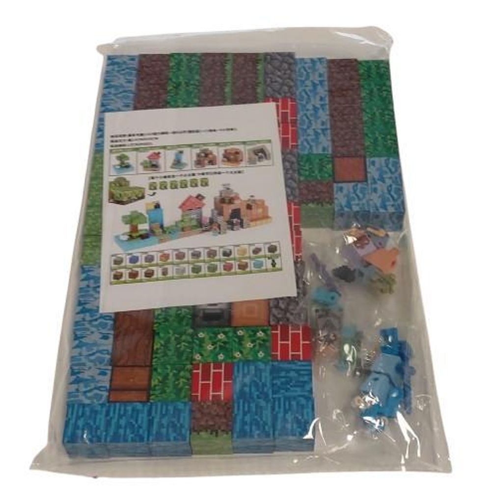 Magnetická sada kostek Minecraft 100ks + 2 figurky. Obrázek produktu 