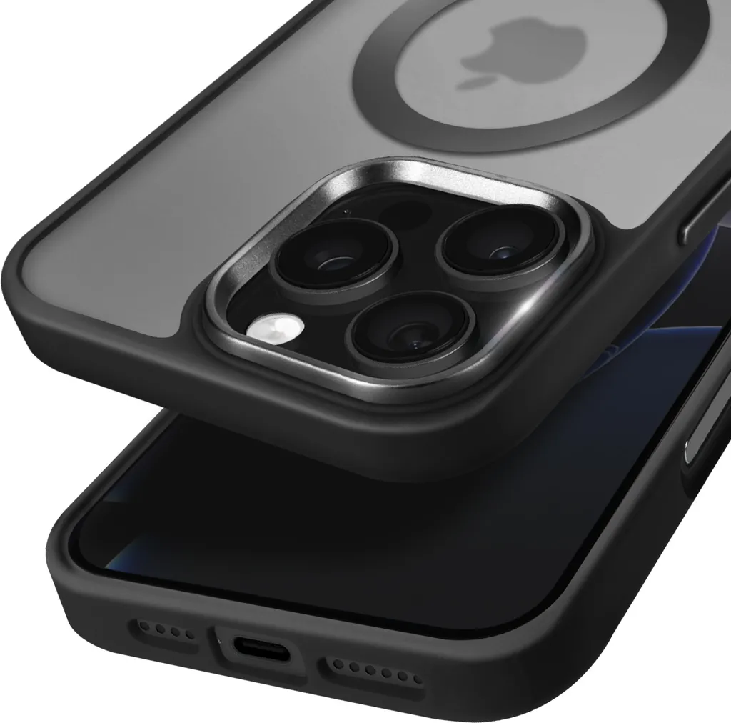 Custodia Ibrida Avizar MagSafe iPhone 16 Pro Max | Nero Frost Anti-Shock - 2